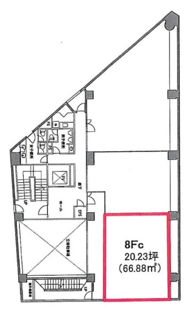 北千住VビルC 間取り図