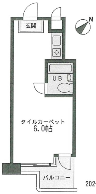 ラフィネ東銀座202 間取り図