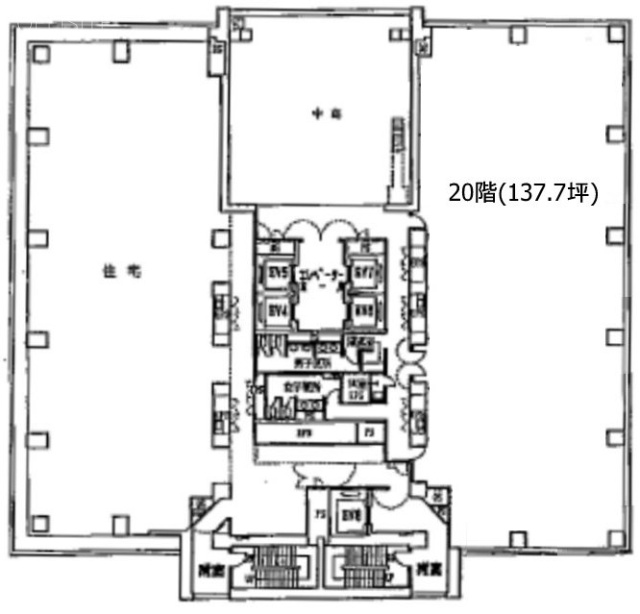 渋谷インフォスタワー20F 間取り図