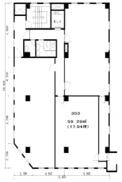 京浜建物第2ビル303 間取り図