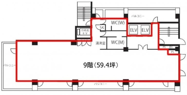 カンダエイトビル9F 間取り図