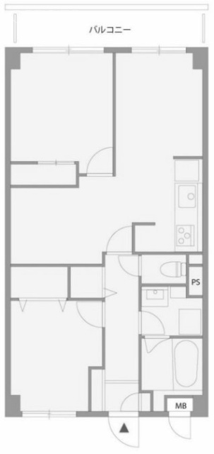 麻布十番ハウスビル402 間取り図
