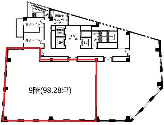 虎ノ門清和ビル9F 間取り図