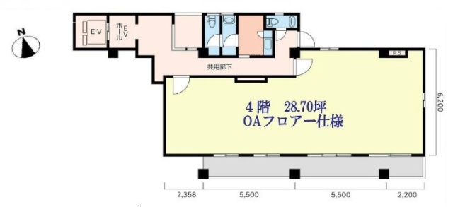 西新宿ワイビル4F 間取り図