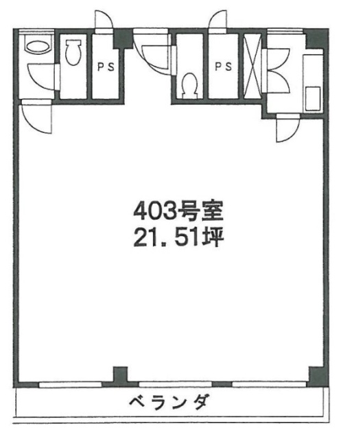 岡三桜丘南館ビル403 間取り図