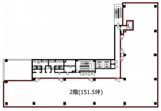 帝都三崎町ビル2F 間取り図