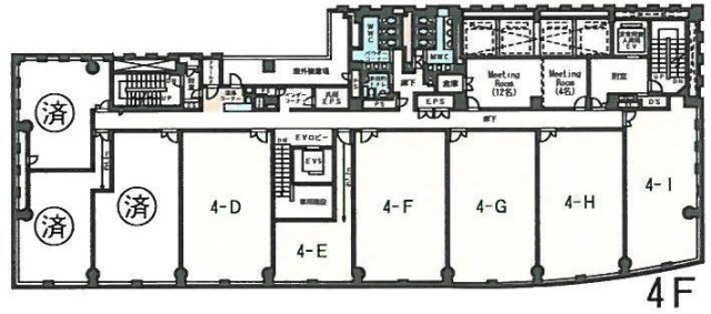 霞が関東急ビルD 間取り図