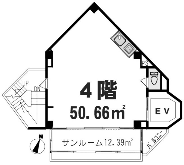 上野逸品館ビル4F 間取り図