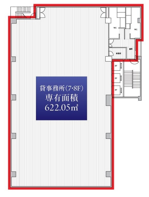 ユニデン八丁堀ビル7F 間取り図