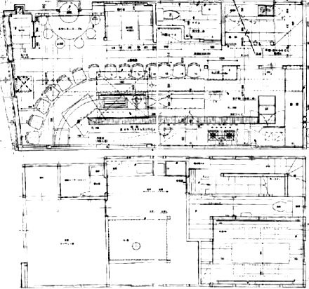 目黒区鷹番三丁目店舗1F～2F 間取り図