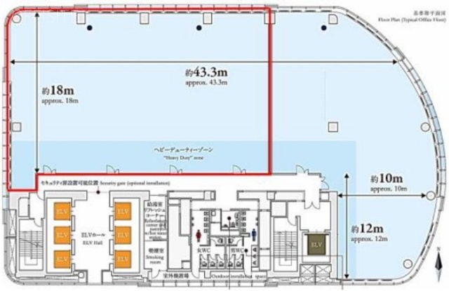 日本橋ダイヤビルディング1601・1602 間取り図