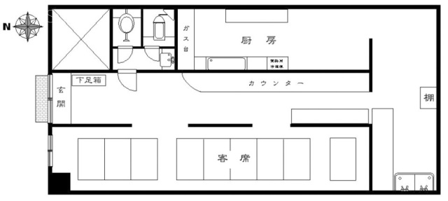 中澤ビル1F 間取り図