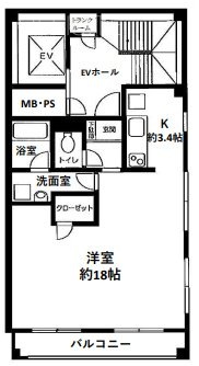ハローレジデンス上野201 間取り図