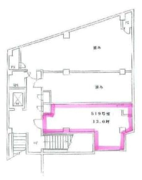 新大宗渋谷道玄坂一丁目ビル519 間取り図