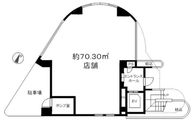 フラットMONAビル1F 間取り図