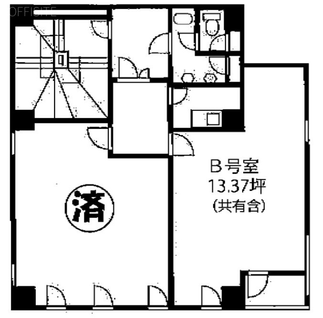 新橋第一ビル新館B 間取り図