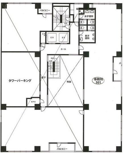 ストークタワー大通り公園Ⅰビル501 間取り図