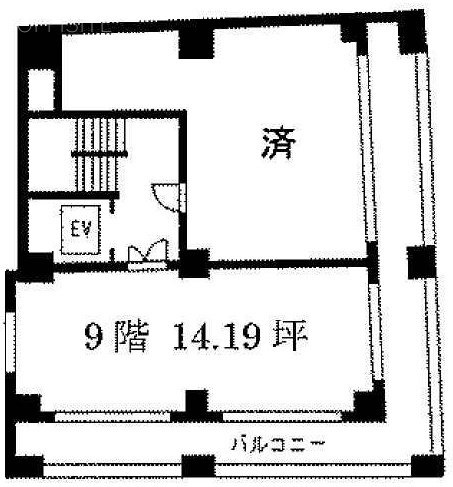 銀座朝日ビル9F 間取り図