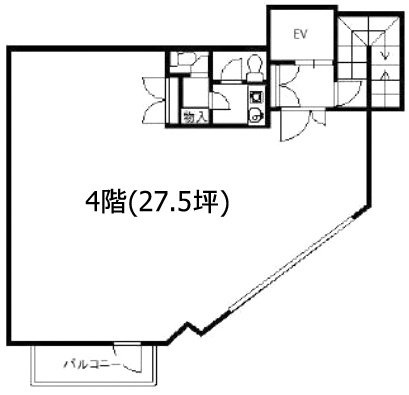 JR中野北口富士ビル4F 間取り図