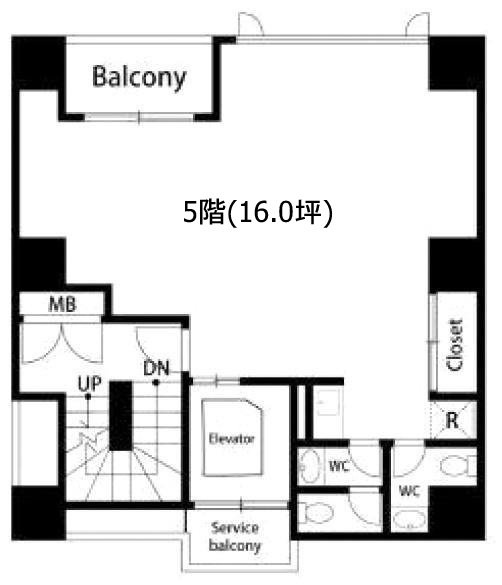 銀座J8ビル5F 間取り図