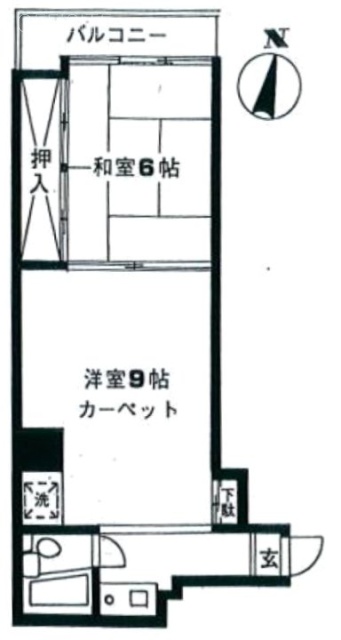 タウンハイツ銀座304 間取り図