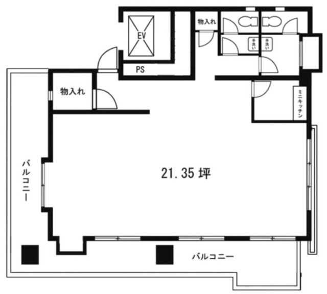 川口ビル6F 間取り図