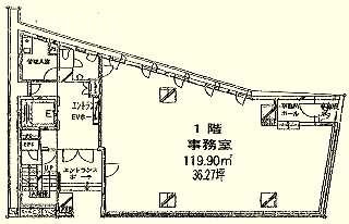 いちご内神田ビル1F 間取り図