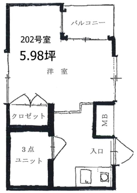 キャロルリーフ表参道ビル202 間取り図