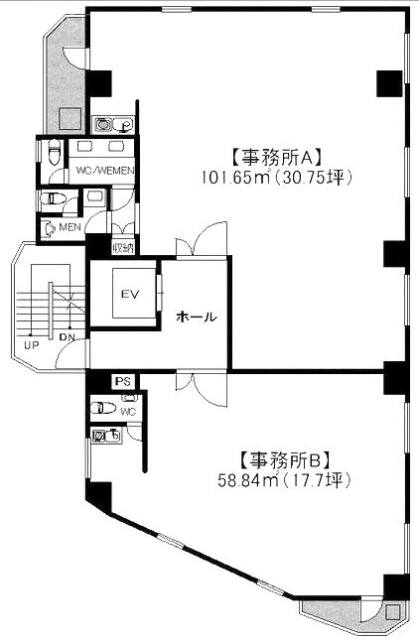 サンエスビルB 間取り図