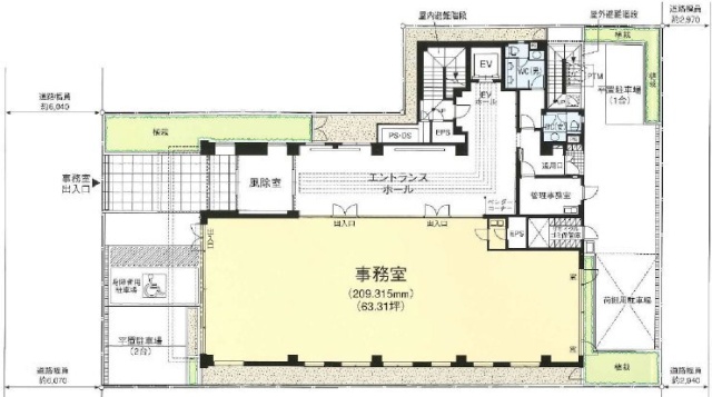 神田トーセイビル1F 間取り図