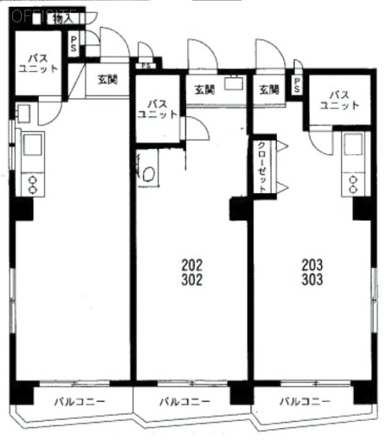 富ヶ谷ハイツビル202 間取り図