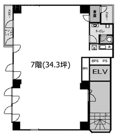 中野北口ビル7F 間取り図