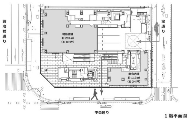 (仮)京橋第一生命ビル1F 間取り図