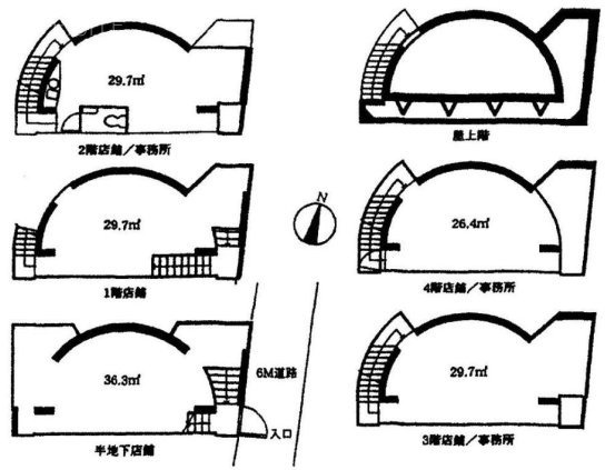 TSAビル1F～4F 間取り図