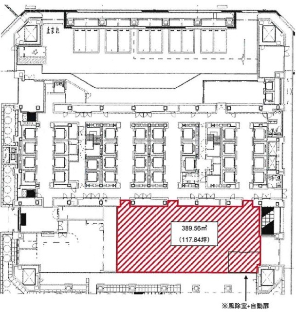 晴海アイランドトリトンスクエアオフィスタワーX棟1F 間取り図