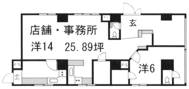 サンオーミ白山ビル2F 間取り図