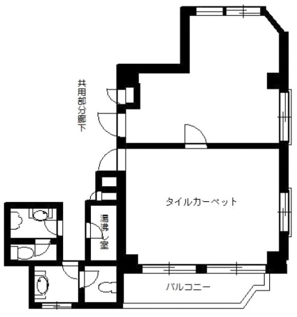 サンビューハイツ神宮ビル2F 間取り図