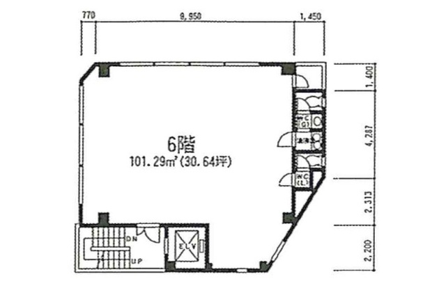 神楽坂Uビル6F 間取り図