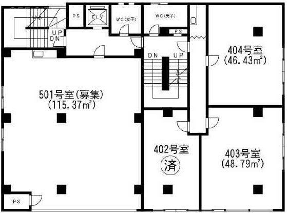 霜ビル1501 間取り図