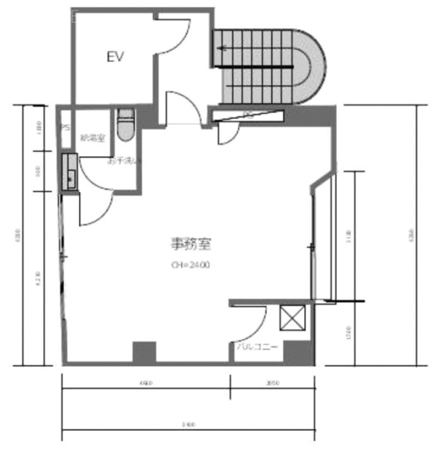 川名第二ビル6F 間取り図