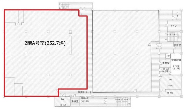 岩崎通信機8号館ビルA 間取り図