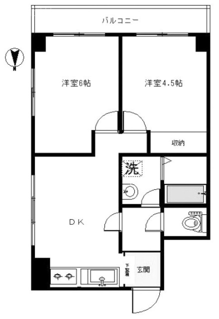 小林マンション701 間取り図