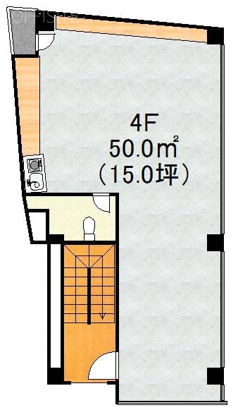 第17菊地ビル4F 間取り図