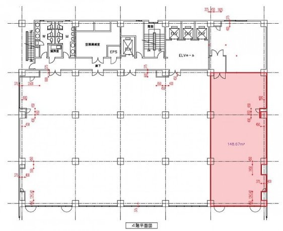 日本生命新橋ビル4F 間取り図