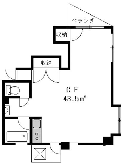 恵比寿南ハウス403 間取り図