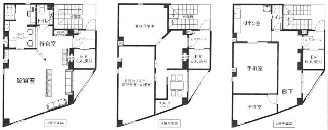 グラン・シャリオ松戸ビル3F～5F 間取り図