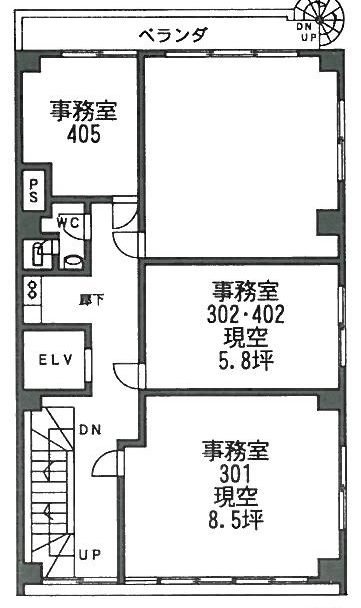 影山ビル302 間取り図