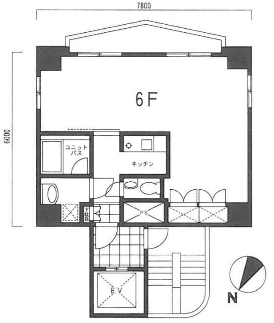 アベストコート6F 間取り図