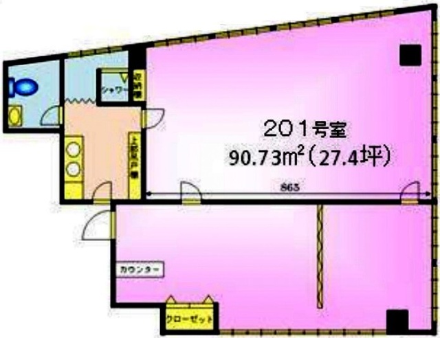 信濃町外苑ビル201 間取り図