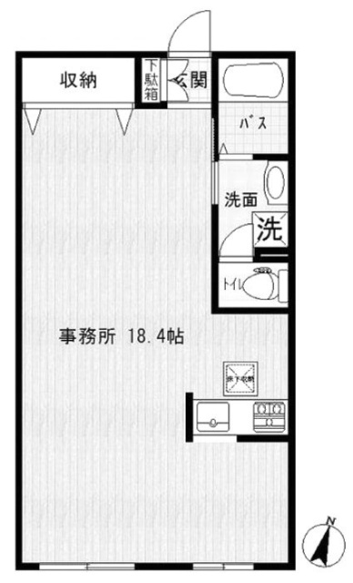 ヴィーゼ千駄木102 間取り図